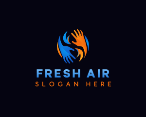 HVAC Hand Repair logo design