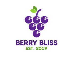 Purple Bowling Grapes logo design