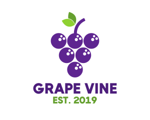 Grape - Purple Bowling Grapes logo design