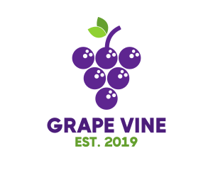 Purple Bowling Grapes logo design