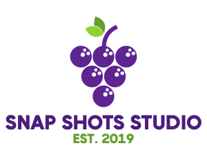 Bowling Ball - Purple Bowling Grapes logo design