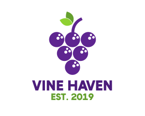 Purple Bowling Grapes logo design