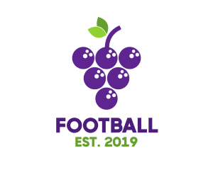 Violet - Purple Bowling Grapes logo design