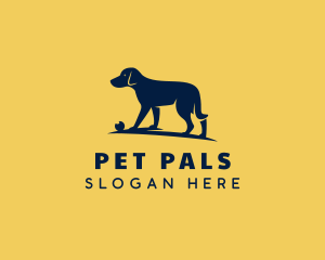 Blue Pet Dog logo design