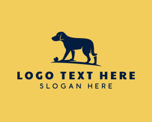 Veterinary - Blue Pet Dog logo design