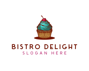 Sweet Cherry Cupcake logo design