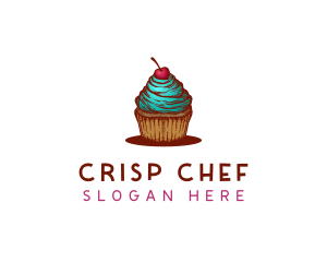 Sweet Cherry Cupcake logo design