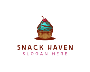 Sweet Cherry Cupcake logo design