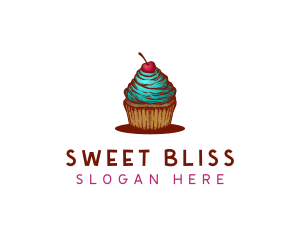 Sweet Cherry Cupcake logo design