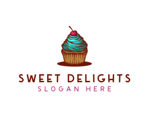 Sweet Cherry Cupcake logo design