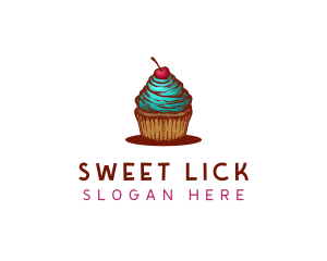 Sweet Cherry Cupcake logo design