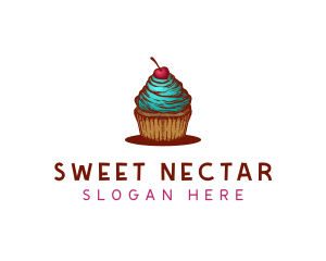 Sweet Cherry Cupcake logo design