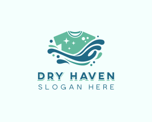 Laundry Shirt Washing logo design