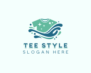 T Shirt - Laundry Shirt Washing logo design