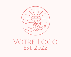 Manicure - Elegant Diamond Crystal logo design