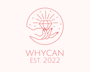 Woman - Elegant Diamond Crystal logo design