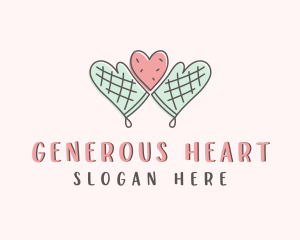 Heart Cookie Baking logo design