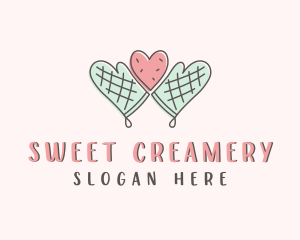 Heart Cookie Baking logo design