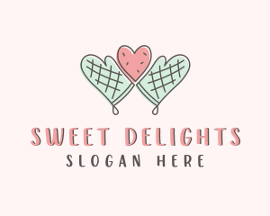 Heart Cookie Baking logo design