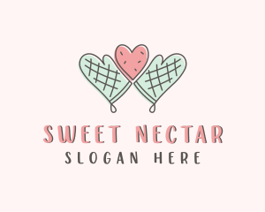 Heart Cookie Baking logo design