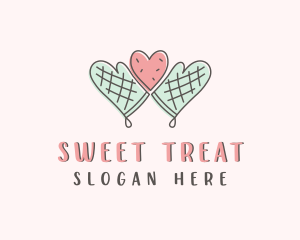 Heart Cookie Baking logo design