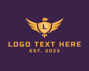 Gold - Premium Eagle Shield logo design