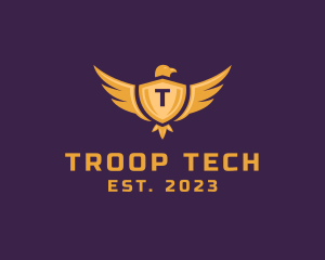 Troop - Premium Eagle Shield logo design