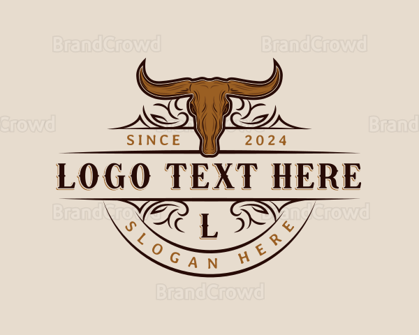 Bull Horn Animal Logo