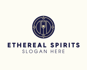 Spirits - Wine Glass Classy Tavern logo design