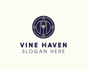 Wine Glass Classy Tavern logo design