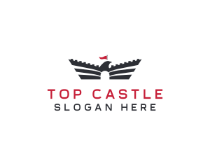 Eagle Castle Flag logo design
