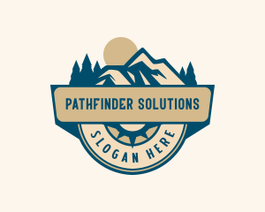 Wayfinding - Outdoor Mountain Adventure logo design