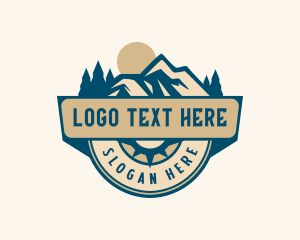 Wayfinding - Outdoor Mountain Adventure logo design