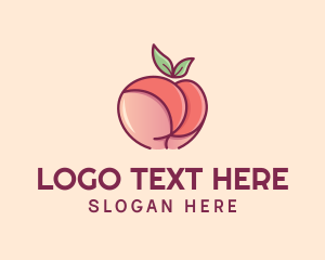 Naughty - Sexy Lingerie Peach logo design