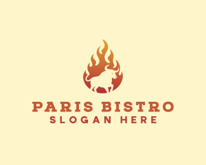 Beef Barbecue Restaurant logo design