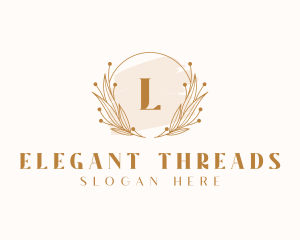 Wreath Feminine Boutique logo design