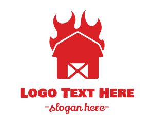 Rural - Flaming Hot Barn logo design