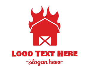 Stable - Flaming Hot Barn logo design