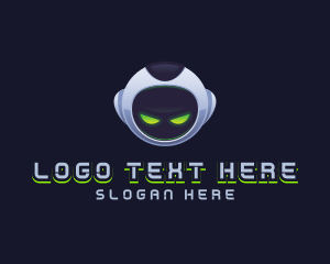 Blue Robot - Cyber Tech Robot logo design