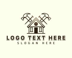 Home Improvement - Hammer Nail Contractor logo design