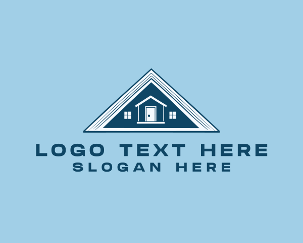 Roof - Roofing House Realty logo design