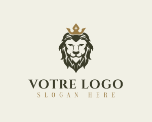 Monarchy - Royal Crown Lion logo design