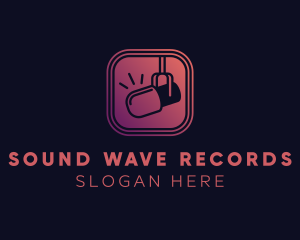 Record - Microphone Audio Recording logo design