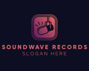 Record - Microphone Audio Recording logo design