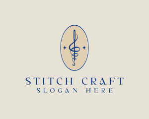 Needle - Embroidery Needle Thread logo design