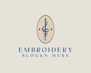 Embroidery Needle Thread logo design