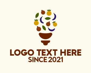 Vegan - Light Bulb Vegetable logo design
