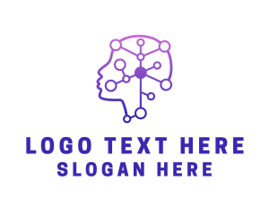 Genius - Artificial Intelligence Psychology logo design