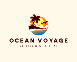 Travel Plane Resort logo design