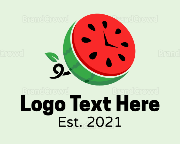 Watermelon Fruit Time Logo